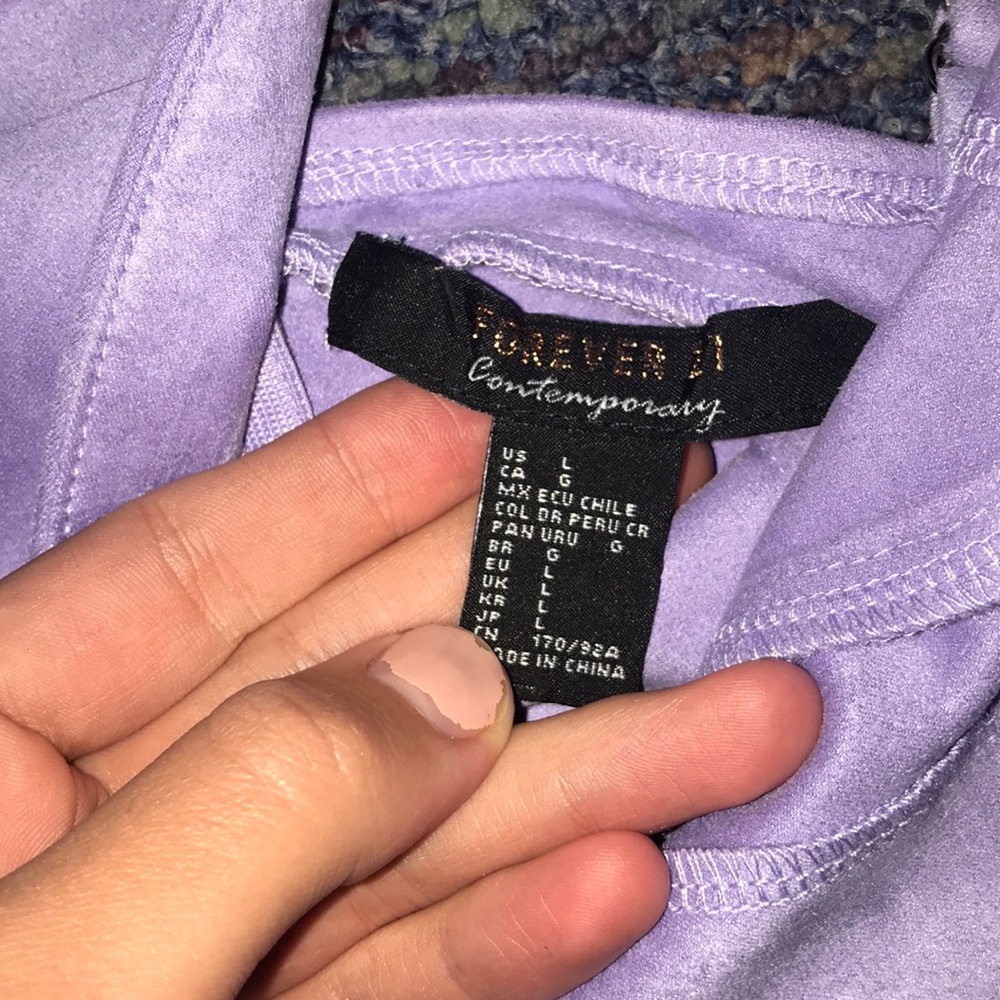 Forever 21 mini purple suede dress - Picture 5 of 5